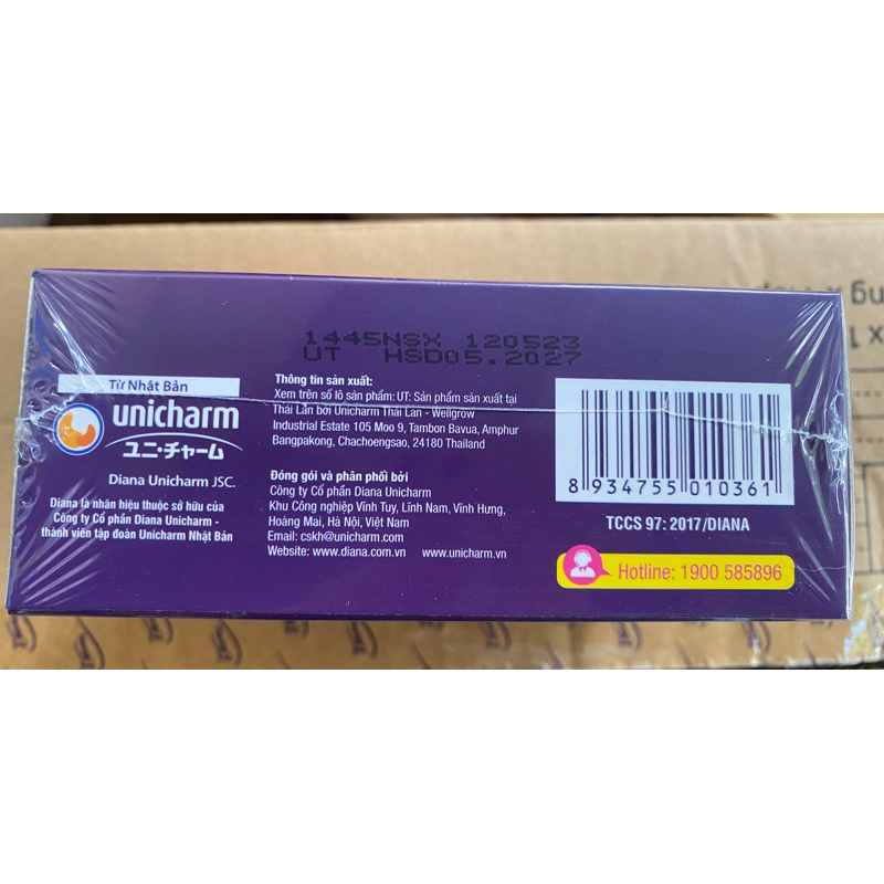 Bộ 6 Hộp Băng Vệ Sinh Diana siêu thấm Supernight 42cm 3 miếng/hộp