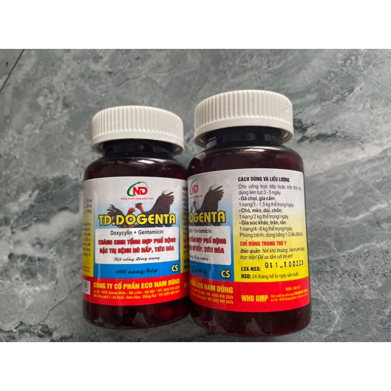 TD. Dogenta 100 viên nang/ hủ