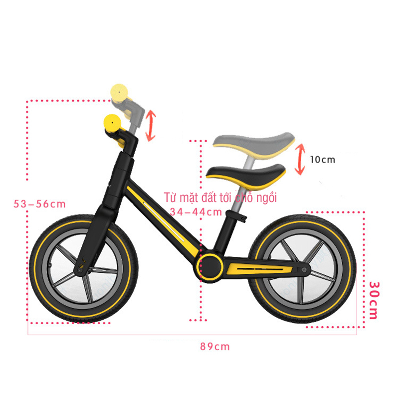 Xe Thăng Bằng Gấp Gọn Cao Cấp Cho Bé  2-6 tuổi Bánh Cao Su Khung Nhôm Hàng Không Tặng Đồ Bảo Hộ Chất BH 12 Tháng