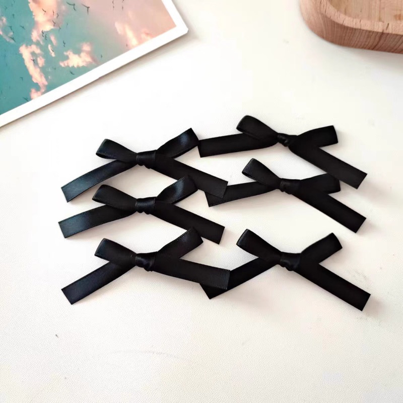 Kẹp nơ ruy băng vải  có ảnh thật trơn màu giống Jennie Blackpink dễ thương thời trang dành cho bạn nữ