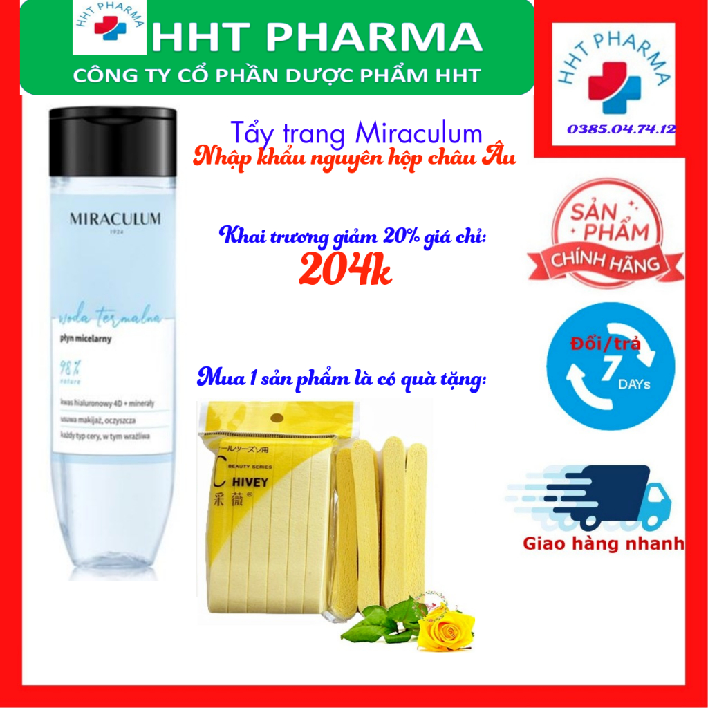 Nước Tẩy Trang Làm Sạch Sâu Miraculum Woda Termalna