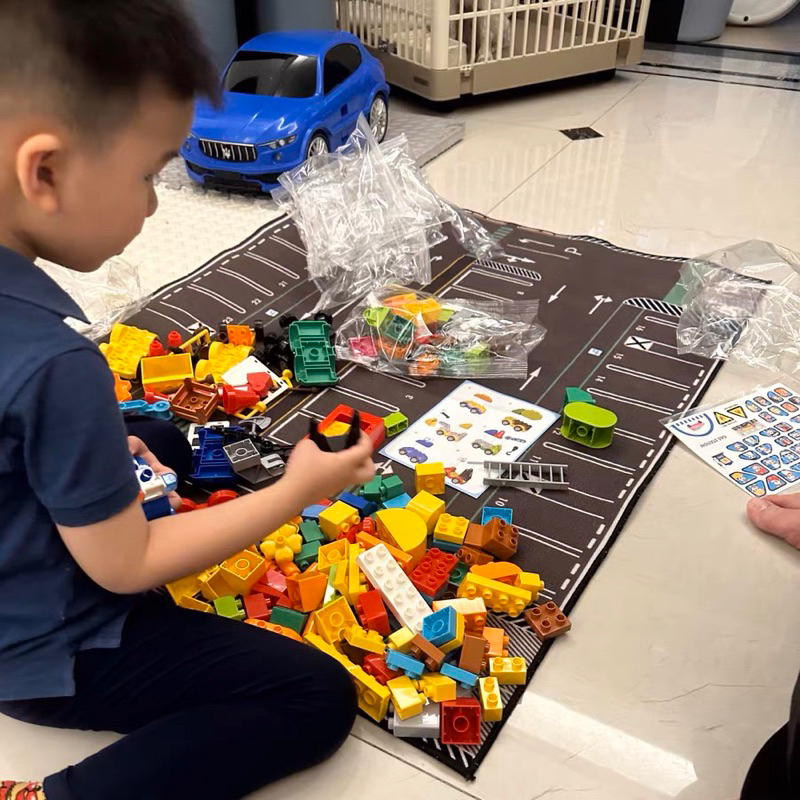 Đồ Chơi Lắp Ráp Xe 177 Chi Tiết, Hãng Feelo, Gạch Xếp Hình Loại To Cho Bé Thỏa Sức Sáng Tạo