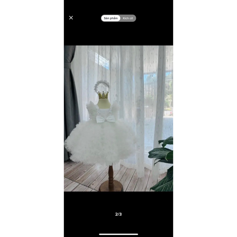 Đầm công chúa bé gái, váy công chúa cho bé yêu tặng kèm bờm xinh xắn C4