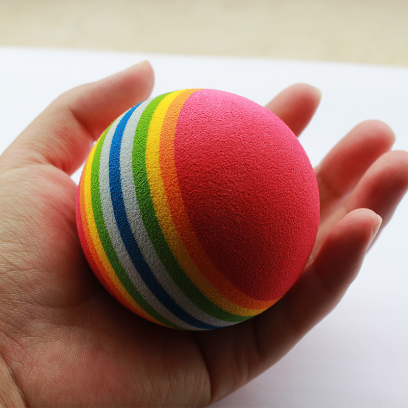 Đồ chơi cho chó mèo bóng kẻ 7 màu chất liệu mút xốp EVA an toàn giải trí vui nhộn- Medipet