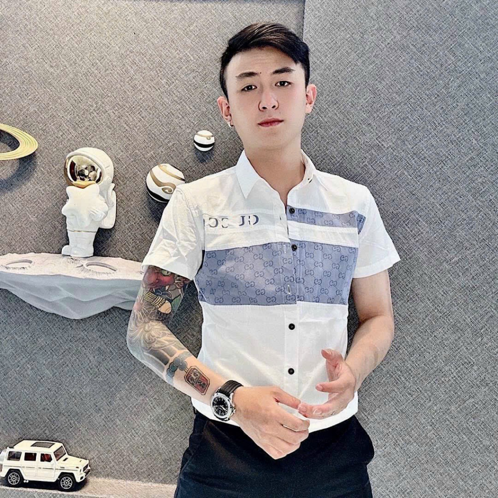 Áo sơ mi nam đũi GC thêu phối thời trang hàng mới về chất lượng dày đẹp | BigBuy360 - bigbuy360.vn