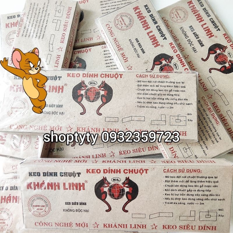 Combo 10 Hộp Keo Diệt/Dính Chuột Khánh Linh Kéo Siêu Dính Công Nghệ Mới