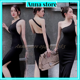 Đầm Body Dáng Dài Thiết Kế Xẻ Tà Dây Chéo Vai Tôn Dáng Tôn Da Siêu Xinh Chất Vải Co Giãn Thoáng Mát M407