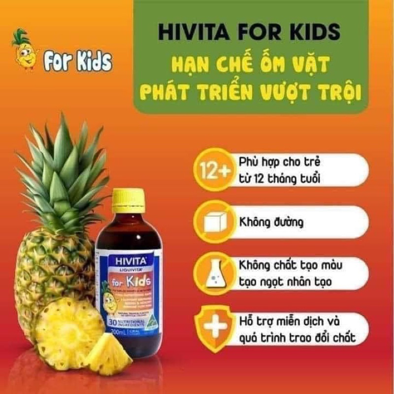 Vitamin tổng hợp Hivita liquid for kids 200ml