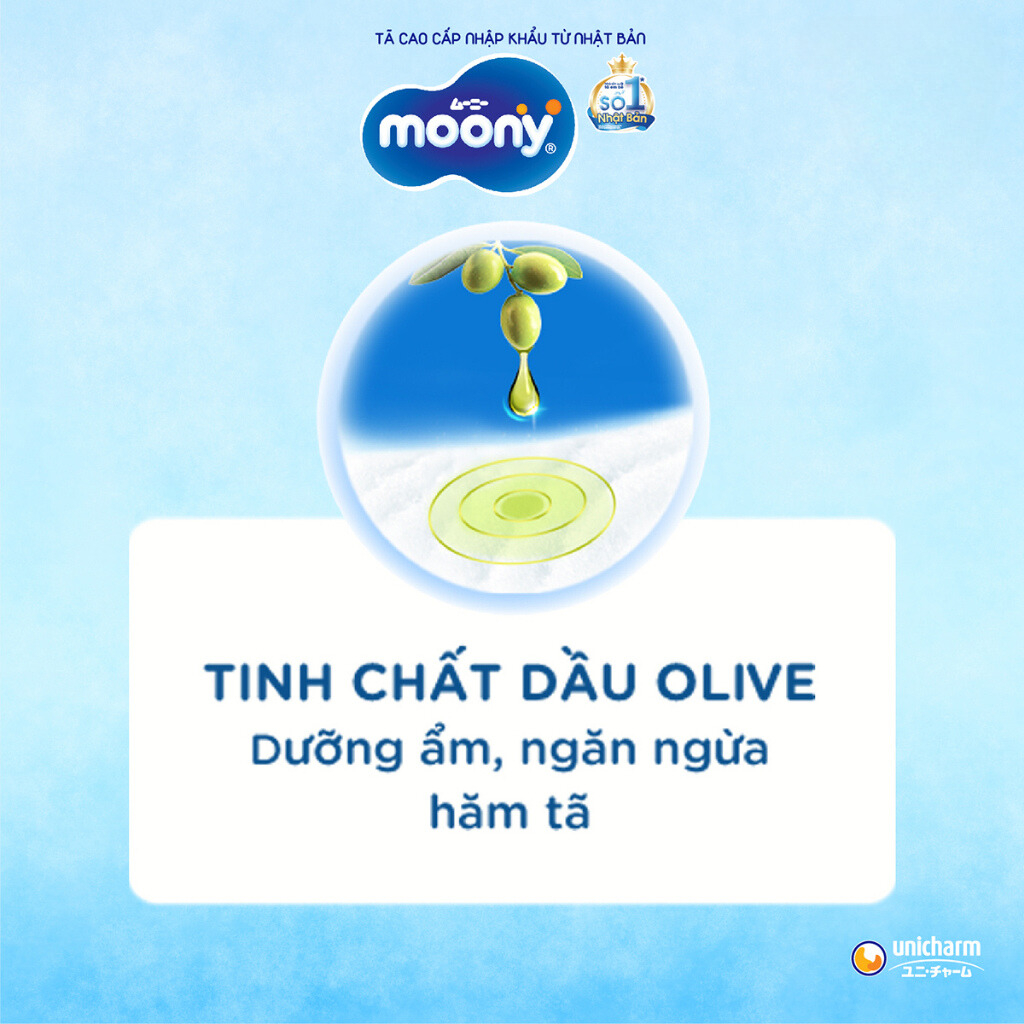 Tã dán sơ sinh Moony Newborn 90 miếng - Nhập khẩu Nhật Bản