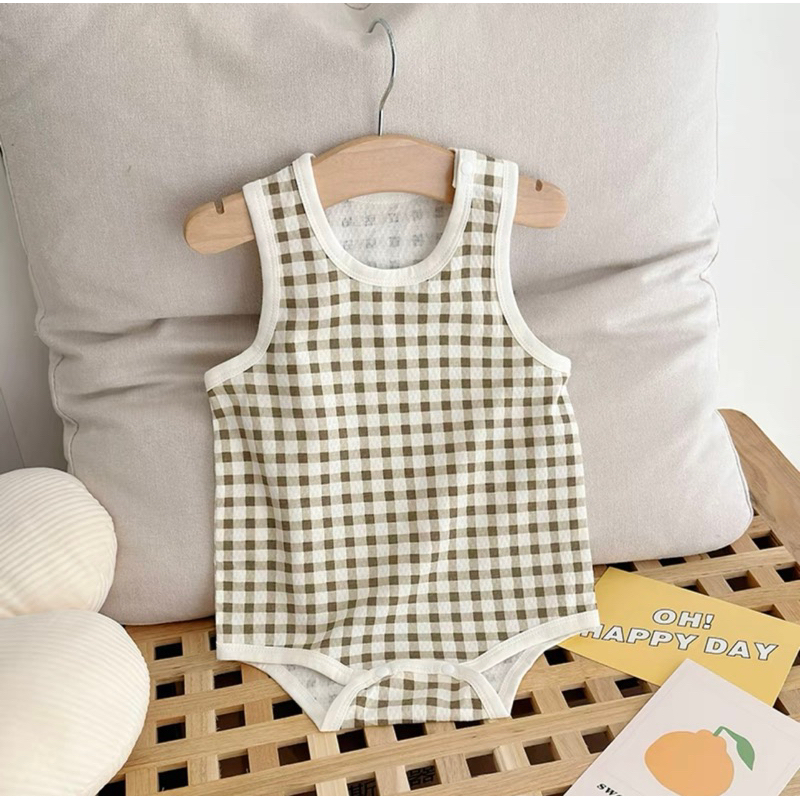 Body sát nách cho bé hè 2023 cotton lưới