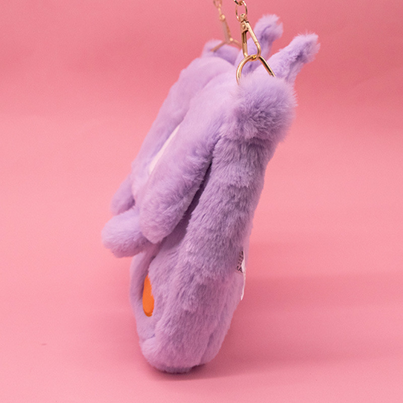 Túi xách gấu dâu Lotso chữ nhật đeo chéo chất lông siêu mịn, Túi kuromi dễ thương _ TingTing