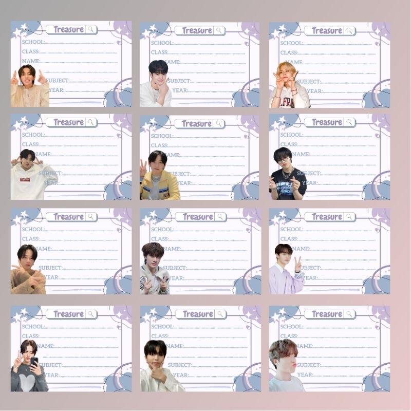 SET NHÃN VỞ TREASURE