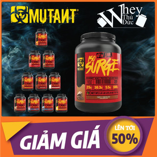 Sữa tăng cơ Iso Surge 727g Mutant 23 lần dùng vị Triple Chocolate - Whey tinh khiết tăng cơ bổ sung protein