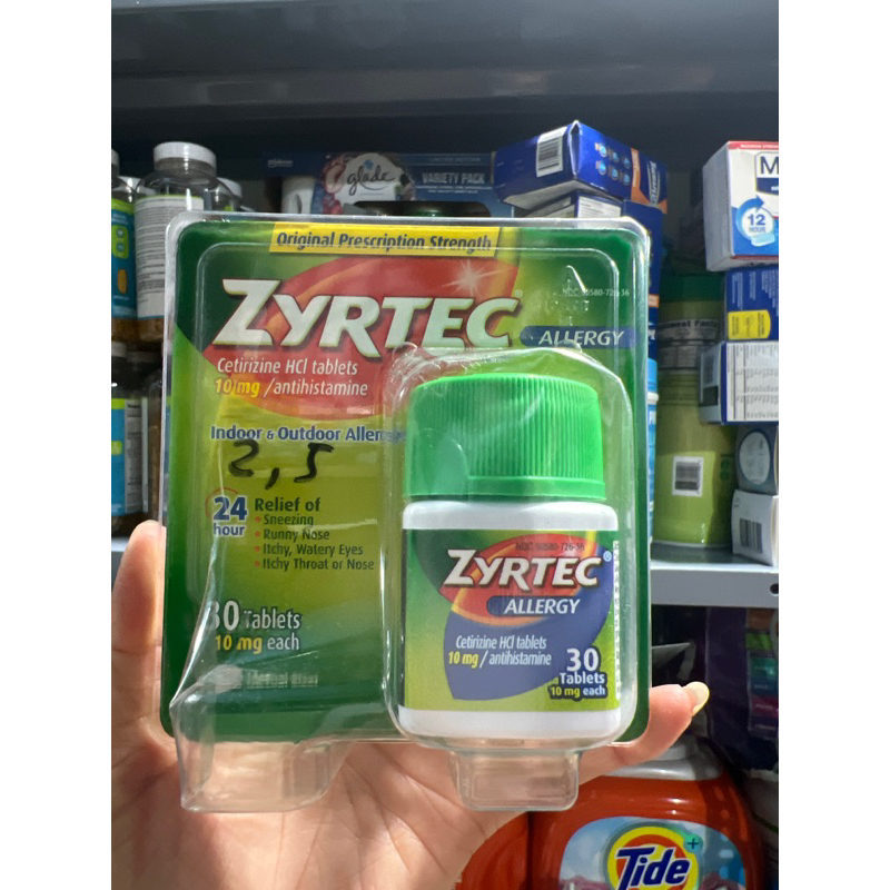 Viên chống dị ứng Zyrtec Antihistamine Allergy 10mg - 60 viên