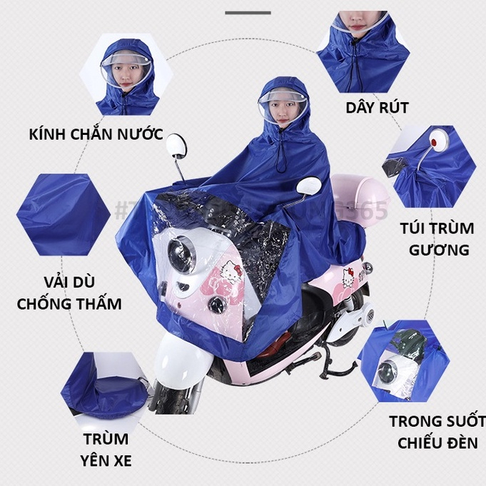 Áo Mưa 1 Đầu 2 Đầu , Vải Dù Chống Rách Siêu Bền Chọn Màu Nhắn Cho Shop.