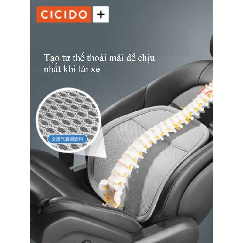 Tựa lưng lò xo ô tô chính hãng CICIDO hỗ trợ giảm mỏi lưng cho tài xế mẫu mới nhập khẩu cao cấp | BigBuy360 - bigbuy360.vn