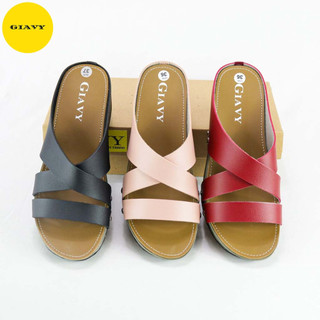Dép nữ đế xuồng c75 cao 5p - giày giavy
