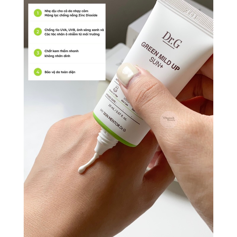 Kem chống nắng Dr.G Green Mild Up Sun SPF50+/PA++++ 50ml