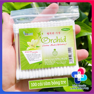 Tăm bông thân tre orchid - tăm bông ngoáy tai cotton buds .