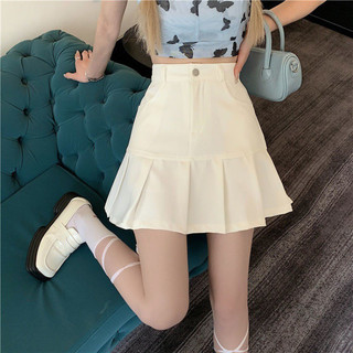 Chân vây đuôi cá ngắn đơn giản vải kaki màu đen trắng size S, M, L nữ tính trẻ trung năng động giá rẻ bán chạy siêu hot