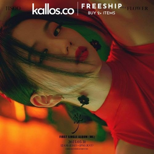 Bộ Jisoo Me Flower Photo Card Folder, Bookmark, Necklace, Bracelet, Pin Badge, Beanie,TShirt Kpop Merch - Kallos Vietnam