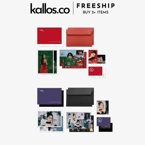 Bộ Jisoo Me Flower Photo Card Folder, Bookmark, Necklace, Bracelet, Pin Badge, Beanie,TShirt Kpop Merch - Kallos Vietnam