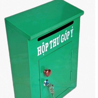 Hộp thư góp ý SIZE LỚN màu xanh lá (KT 25x32x10cm)- bỏ vừa giấy A4 .