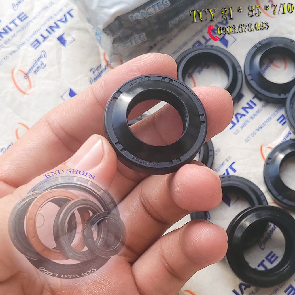 Phốt che bụi đùm bánh trước Nactec TCY 21*35*7/10  |TCY 23*37*7/10 cho các dòng xe Cub, Dream, Wave, Future,...