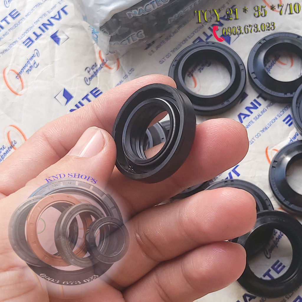 Phốt che bụi đùm bánh trước Nactec TCY 21*35*7/10  |TCY 23*37*7/10 cho các dòng xe Cub, Dream, Wave, Future,...