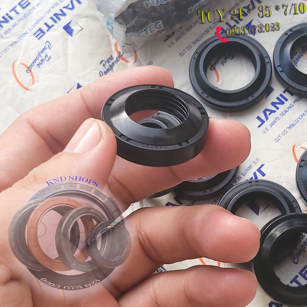 Phốt che bụi đùm bánh trước Nactec TCY 21*35*7/10  |TCY 23*37*7/10 cho các dòng xe Cub, Dream, Wave, Future,...