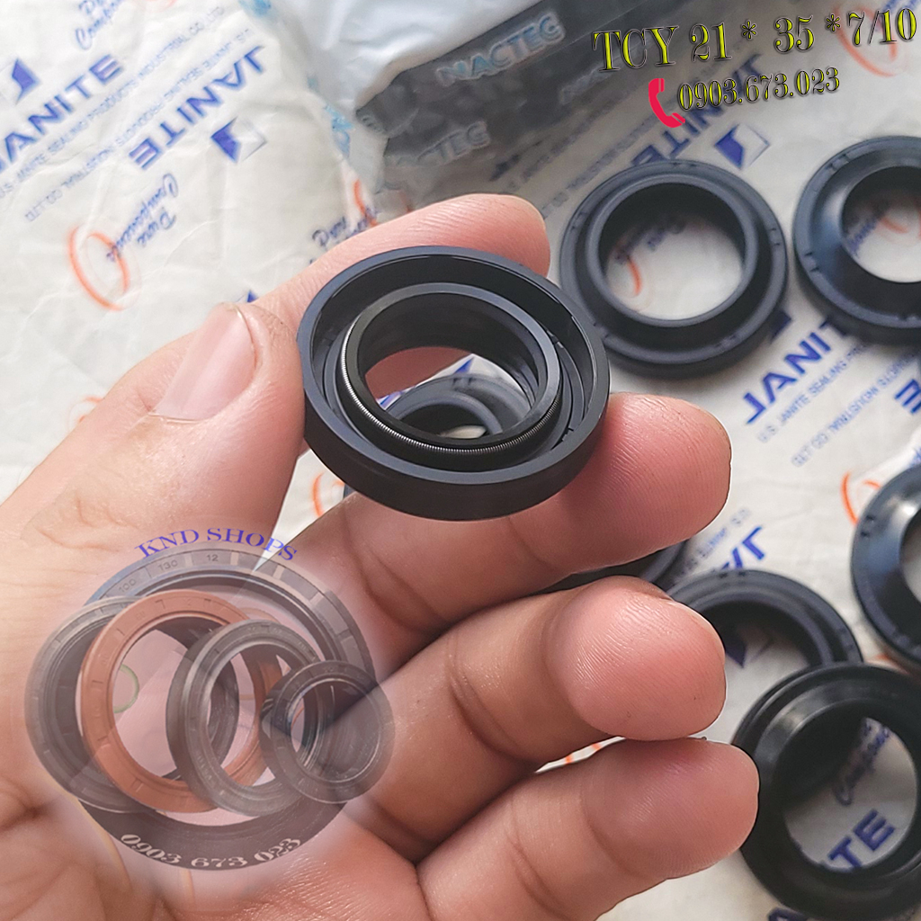 Phốt che bụi đùm bánh trước Nactec TCY 21*35*7/10  |TCY 23*37*7/10 cho các dòng xe Cub, Dream, Wave, Future,...