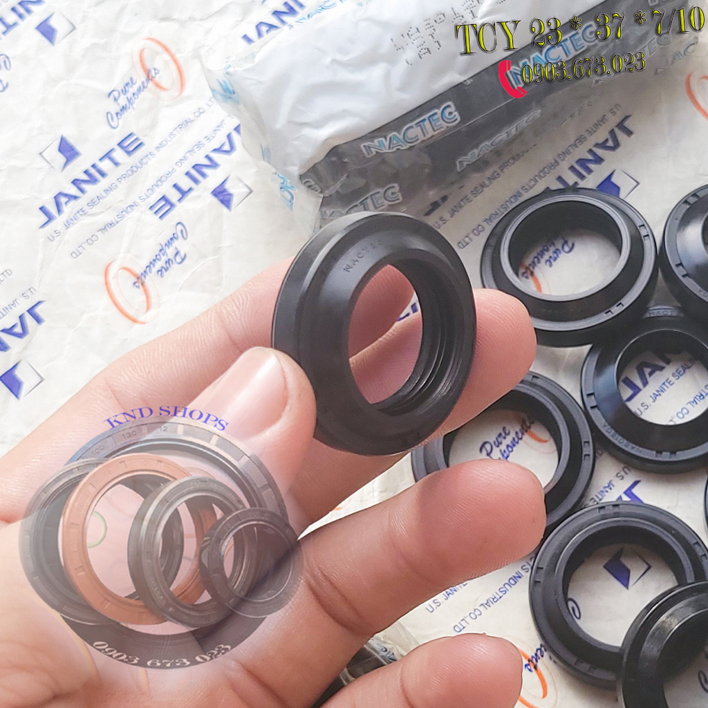 Phốt che bụi đùm bánh trước Nactec TCY 21*35*7/10  |TCY 23*37*7/10 cho các dòng xe Cub, Dream, Wave, Future,...