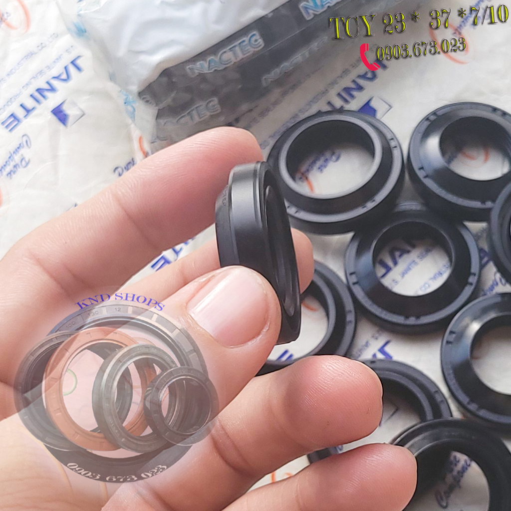 Phốt che bụi đùm bánh trước Nactec TCY 21*35*7/10  |TCY 23*37*7/10 cho các dòng xe Cub, Dream, Wave, Future,...