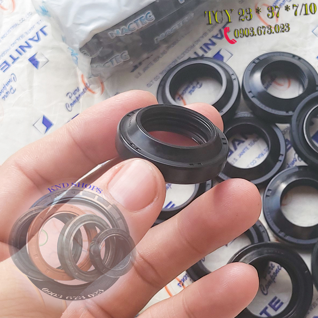 Phốt che bụi đùm bánh trước Nactec TCY 21*35*7/10  |TCY 23*37*7/10 cho các dòng xe Cub, Dream, Wave, Future,...