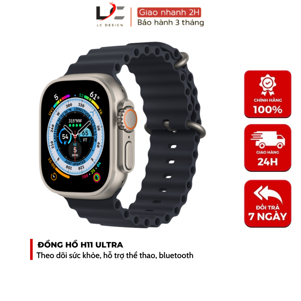 Đồng Hồ Thông Minh Ultra+ Pro (Ultra+ Pro) Series 8, Bản Chuẩn 49mm. Có Ốc Thật Mặt Lưng  LC DESIGN