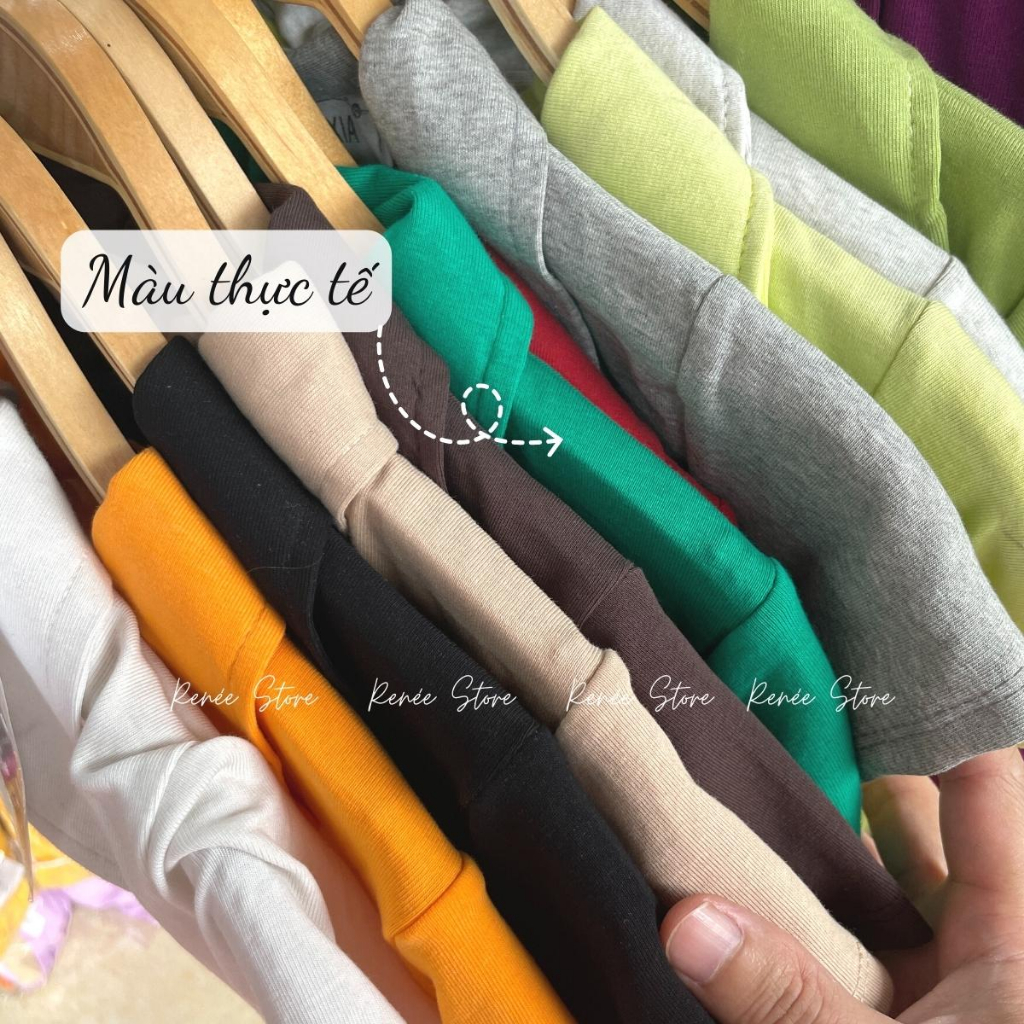 Áo Thun Croptop Polo Renee Ngắn Tay Cotton Loại 1 Co Giãn 4 Chiều, Áo Phông Cổ Bẻ Dáng Ngắn - AP39