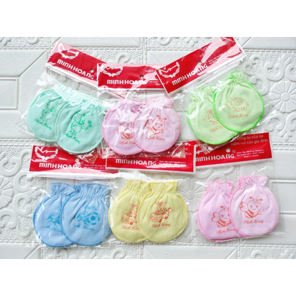 Set 1 đôi bao tay và 1 đôi bao chân cho bé sơ sinh
