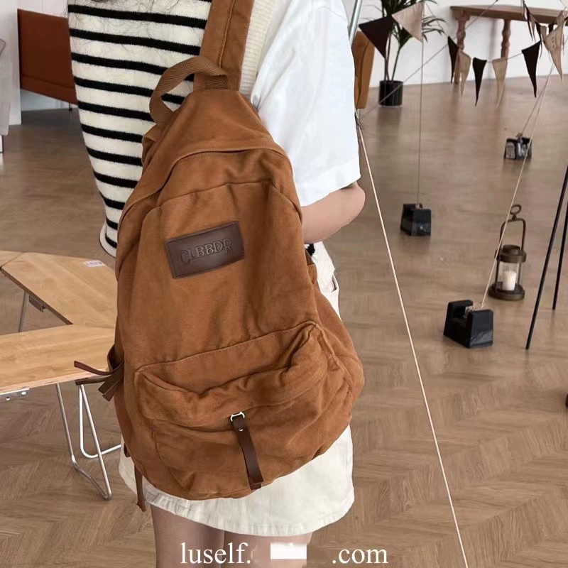Balo Đi Học Basic Nam Nữ Chất Liệu Canvas Thô A06
