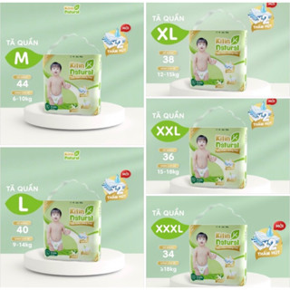  Tã Dán Quần Kitin Natural M44 L40 XL38 XXL36 XXXL34 
