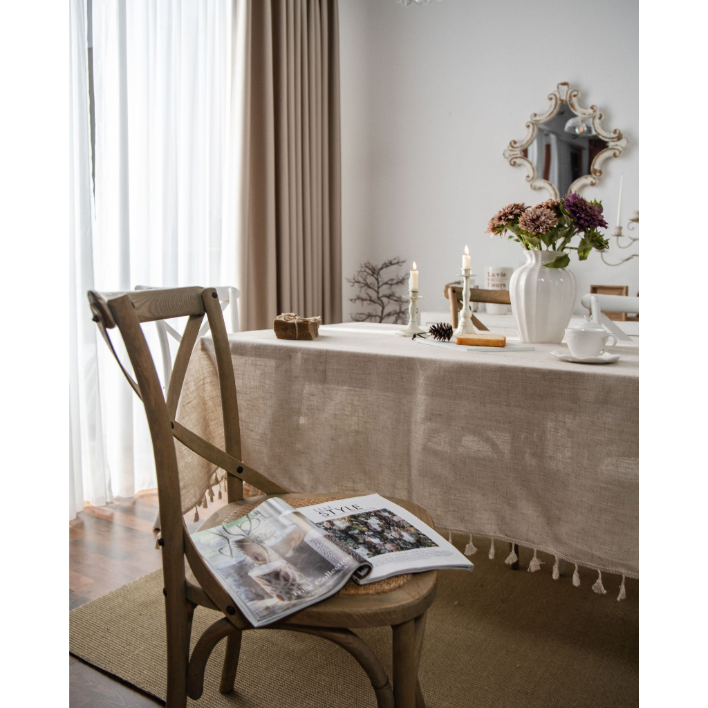 Khăn trải bàn bàn tròn, bàn lớn trang trí nhà cửa. thảm phủ họa tiết vintage