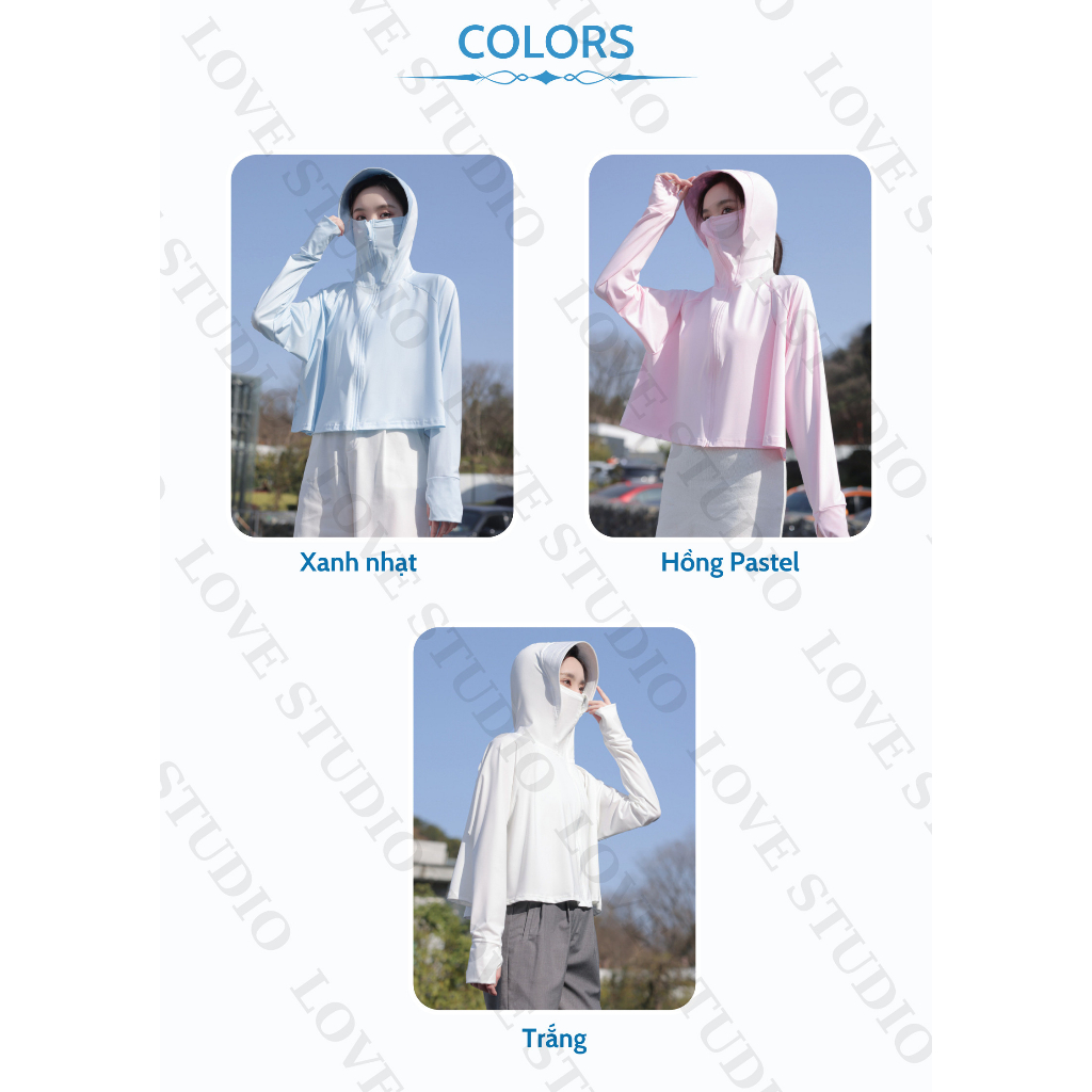 Áo Chống nắng nữ Điều Hoà Chống Tia UV UPF50+ vải thun lạnh có mũ rộng vành dáng ngắn croptop công nghệ nhật bản A100 | BigBuy360 - bigbuy360.vn