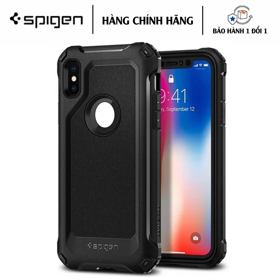 [HÀNG CHÍNH HÃNG] Ốp lưng dành cho iPhone X/Xs Spigen Pro Guard Tặng kèm hai kính cường lực