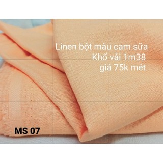 Vải linen màu Cam Sữa