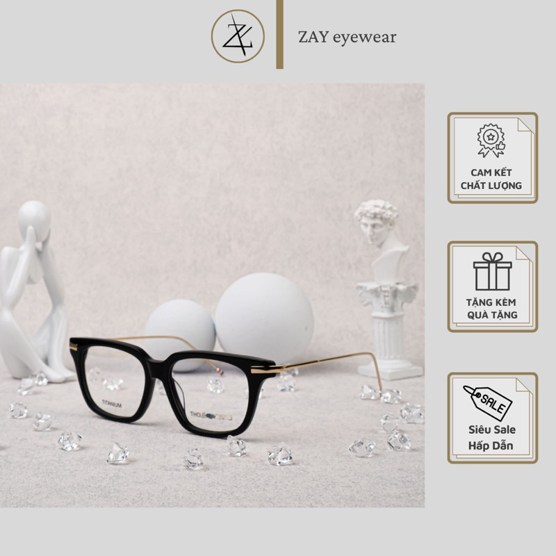 Gọng kính cận loạn nam nữ Zay eyewear Thom TB 701 dáng vuông phong cách thời trang cao cấp