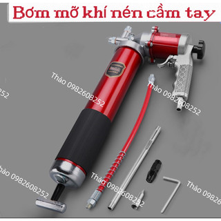 Bơm mỡ hơi khí nén - dung tích 900cc bằng thép dùng cho mỡ nhồi, mỡ xô túi, mỡ kg