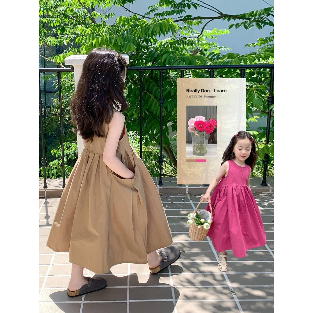 Váy Thô Cotton Hãng Ambb Kids Bé Gái 2023