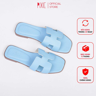 Dép bệt quai chữ H da PU cao cấp Pixie X956