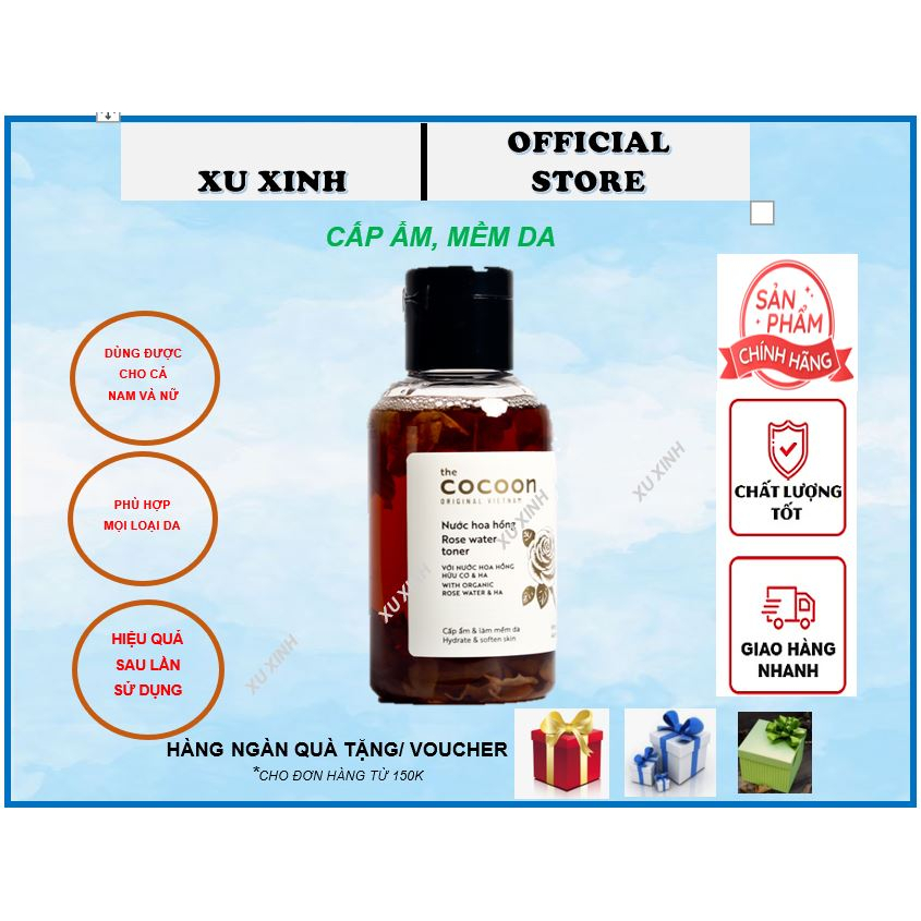 Nước Hoa Hồng Cocoon Rose Water Toner 140ml