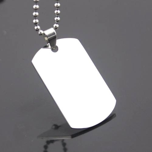 Mặt dây chuyền Dogtag thẻ bài lính kèm dây bi khắc theo yêu cầu - Dây chuyền nam phong cách mạnh mẽ