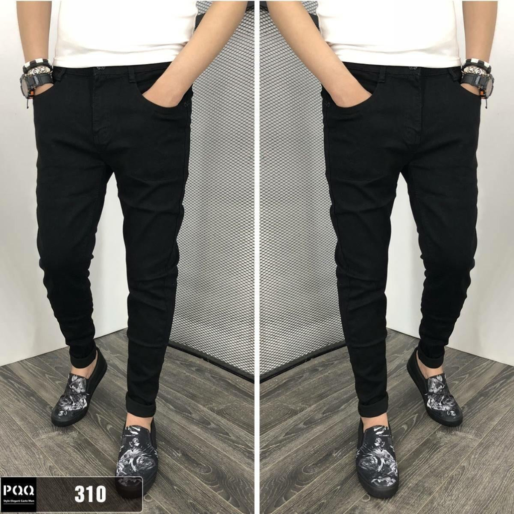 Quần Jean Nam Cao Cấp Rách Gối Vá Siêu Đẹp Chất Cotton Ôm Xác Body